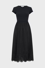 RYNAH BI MATERIAL MAXI DRESS