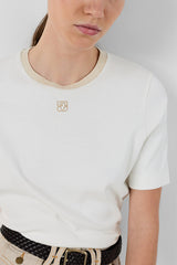 MAVIE COTTON GOLD LUREX T SHIRT