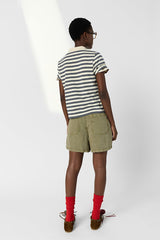 MARCIE STRIPED COTTON POLO SHIRT