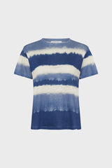 MABINTY INDIGO LINEN TIE DIE T SHIRT