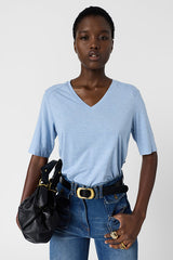 MALVINE BLUESKY FLUID V T SHIRT