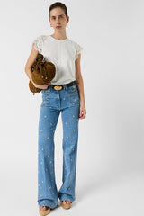 MISHAELLE COTTON LACE T SHIRT
