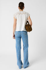 MISHAELLE COTTON LACE T SHIRT