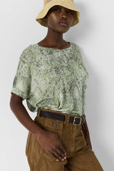 MARIEL OVERSIZED PYTHON PRINT T SHIRT