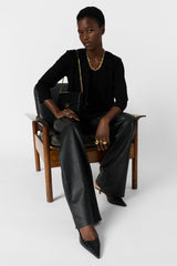 LYNAYA BLACK MICROFIBER VEST