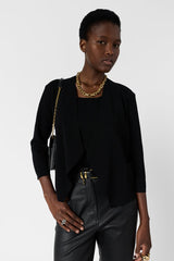 LYNAYA BLACK MICROFIBER VEST