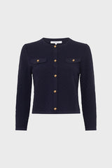 LUBNA OPENWORK CROPPED CARDIGAN