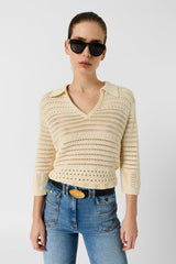 LAYLA CROCHET POLO SHIRT