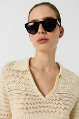 LAYLA CROCHET POLO SHIRT