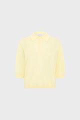 LAIKA YELLOW FINE KNIT POLO SHIRT