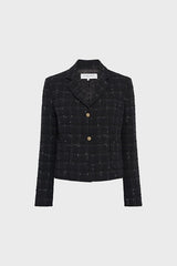 TIANA PLAID TWEED SUIT JACKET