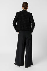 TIANA PLAID TWEED SUIT JACKET