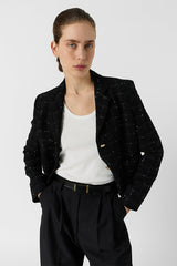 TIANA PLAID TWEED SUIT JACKET