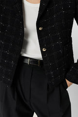 TIANA PLAID TWEED SUIT JACKET