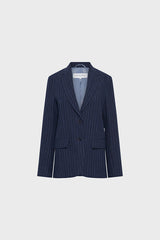 TAZIA STRIPED LINEN SUIT JACKET