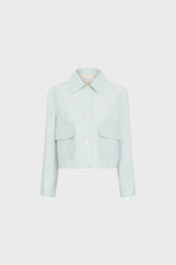 TILDA GREEN SHORT SHIRT COLLAR JACKET