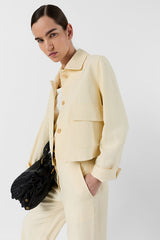TILDA YELLOW SHORT SHIRT COLLAR JACKET