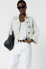 TAMEA STRIPED DENIM JACKET