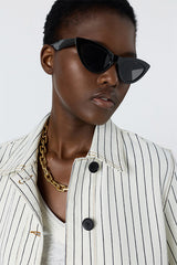 TAMEA STRIPED DENIM JACKET
