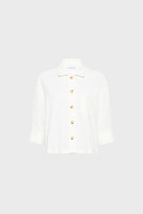 TENYA ECRU COTTON OVERSHIRT