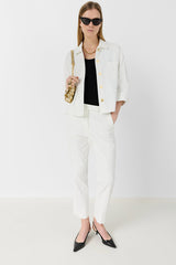 TENYA ECRU COTTON OVERSHIRT