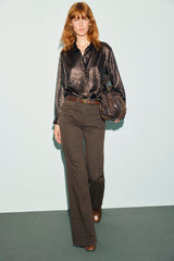 LOYCE GOLDEN SATIN SHIRT