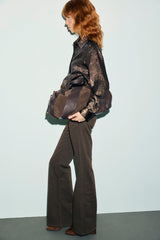 LOYCE GOLDEN SATIN SHIRT