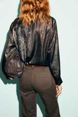 LOYCE GOLDEN SATIN SHIRT