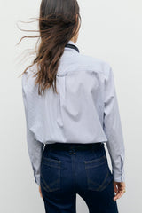 LYLA STRIPED POPLIN SHIRT