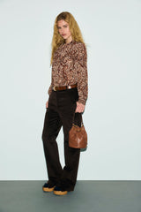 LISIE PAISLEY PRINT LAVALIERE SHIRT