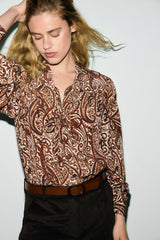 LISIE PAISLEY PRINT LAVALIERE SHIRT