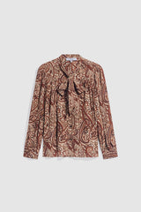 LISIE PAISLEY PRINT LAVALIERE SHIRT