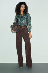 LONI SATIN FLORAL SHIRT