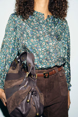LONI SATIN FLORAL SHIRT