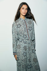 LIZ FLUID HANDKERCHIEF PRINT SHIRT