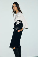 LILO GOLD COLLAR SATIN TOP