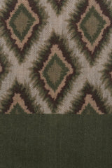 SOFIA DIAMOND-PATTERNED WOOL AND SILK SCARF