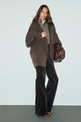 ALSA HOODED STRAIGHT WOOL COAT