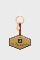 SIGNATURE GD COATED CANVAS AND LEATHER CHARM