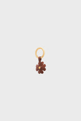 TREFLE BROWN LEATHER CHARM