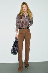 ANNA CINNAMON FLARED JEANS