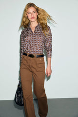 ANNA CINNAMON FLARED JEANS