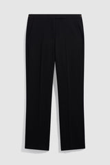 MIE BLACK ELASTICATED BACK SLIM TROUSERS