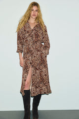 CYRA FITTED PRINTED SHIRT DRESS