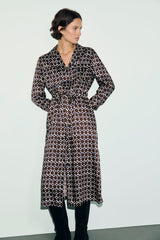 CONI GRAPHIC PRINT WAISTED DRESS