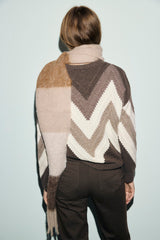 RECA HERRINGBONE WOOL SWEATER