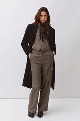 LOOSE HERRINGBONE TROUSERS