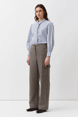 LOOSE HERRINGBONE TROUSERS