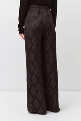 CLEAN WAIST WIDE LEGS FLUID TROUSERS