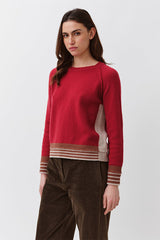 WHITE CREW-NECK SWEATER
